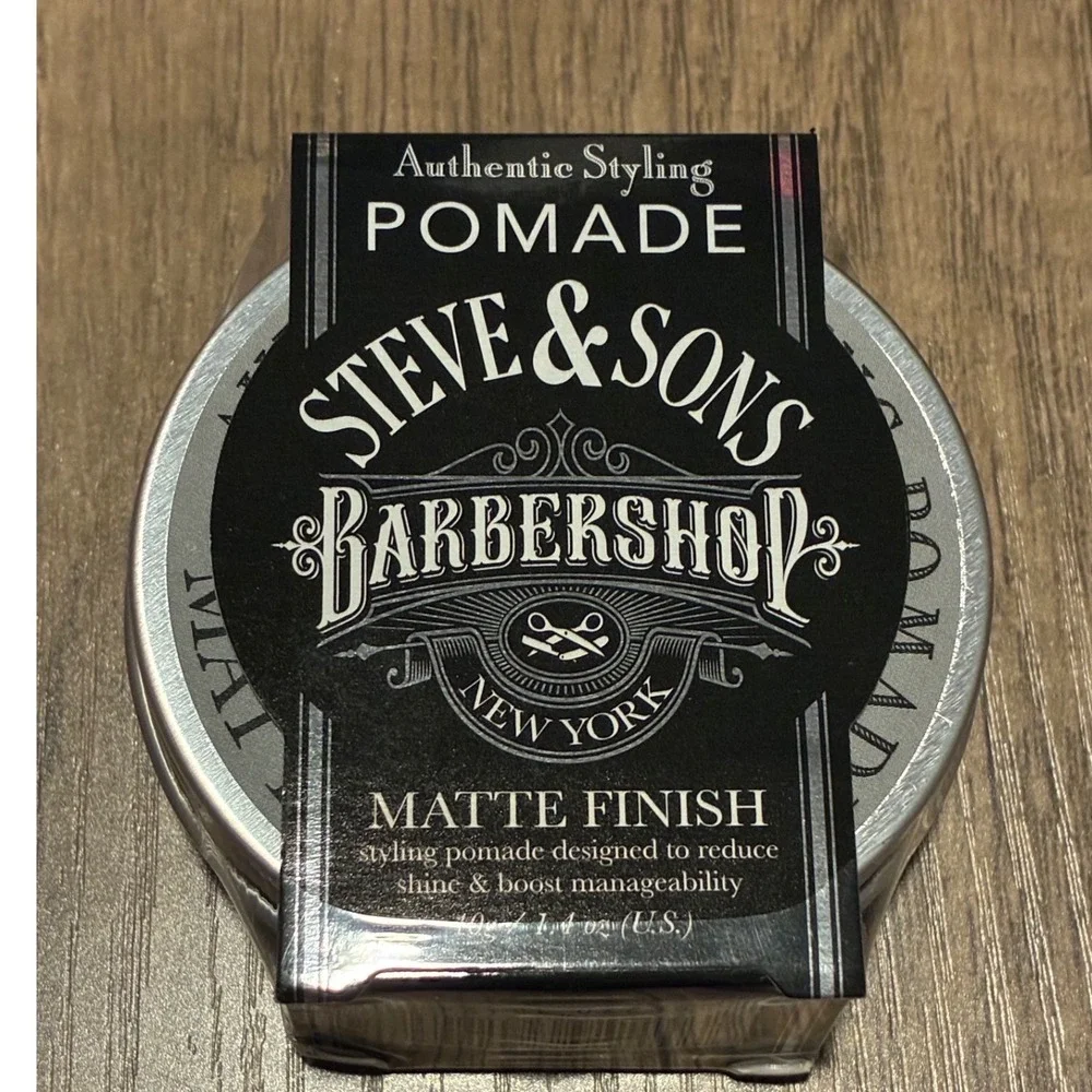 Steve & Sons Barbershop Authentic Styling Pomade Matte Finish 1.4oz